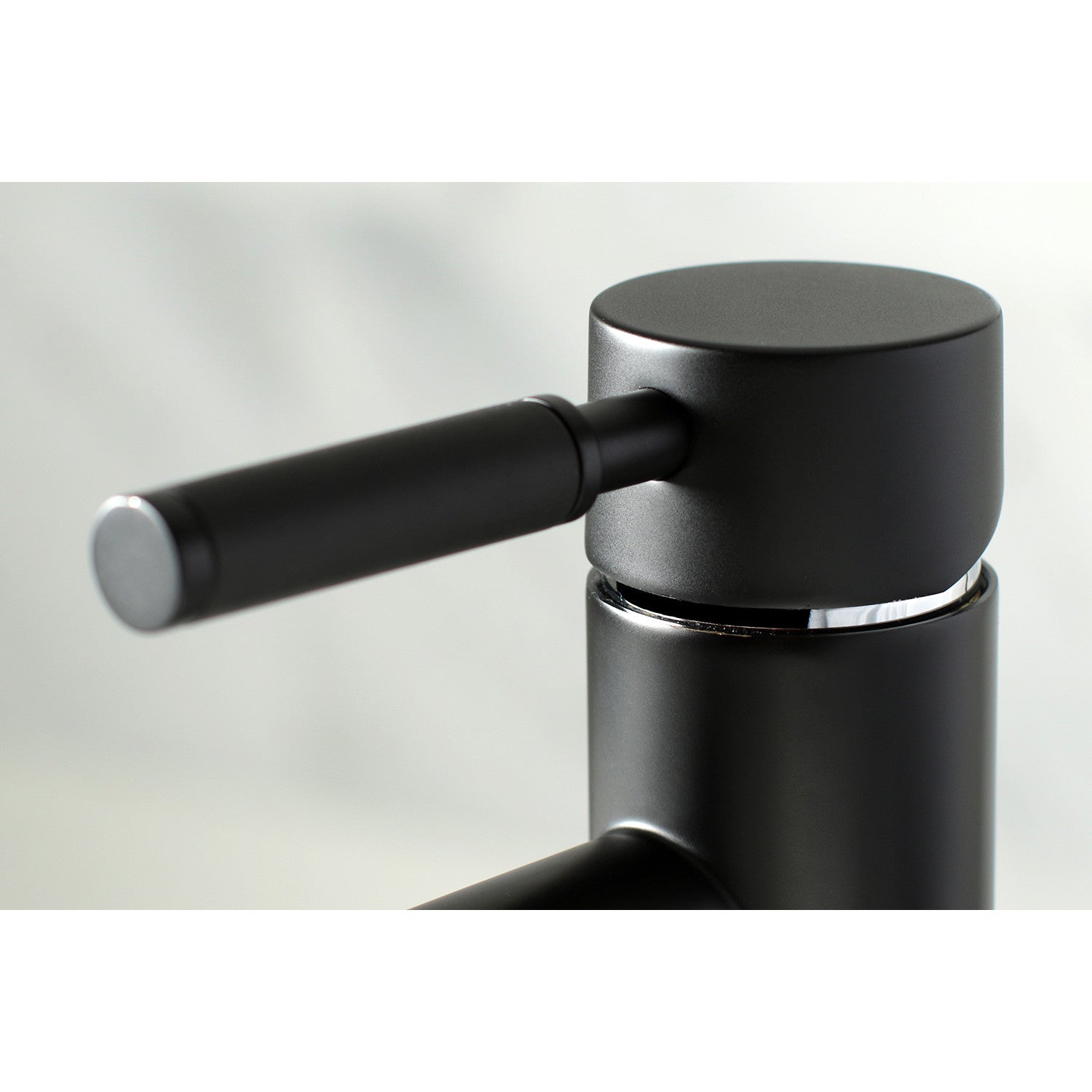 Kingston Sona LS8227DKL - Kaiser One-Handle 1-Hole Bathroom Faucet with Push Pop-Up Drain, Matte Black/Polished Chrome — image 1